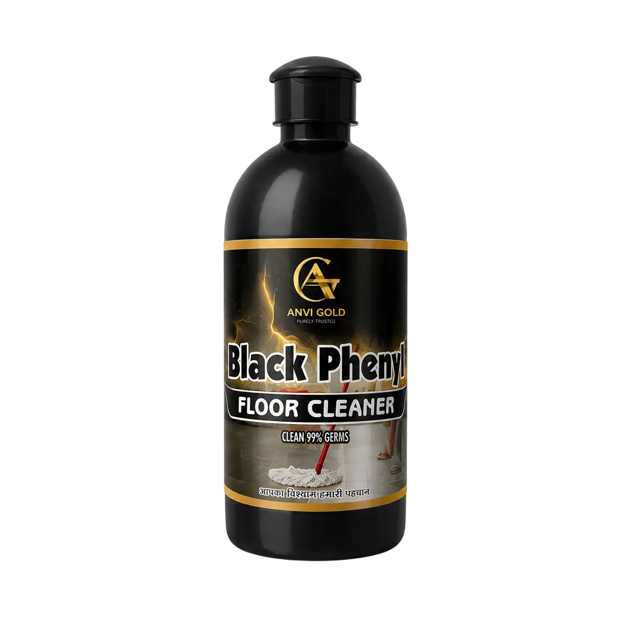 ANVI GOLD Black Phenyl – Powerful Floor Cleaning Solution